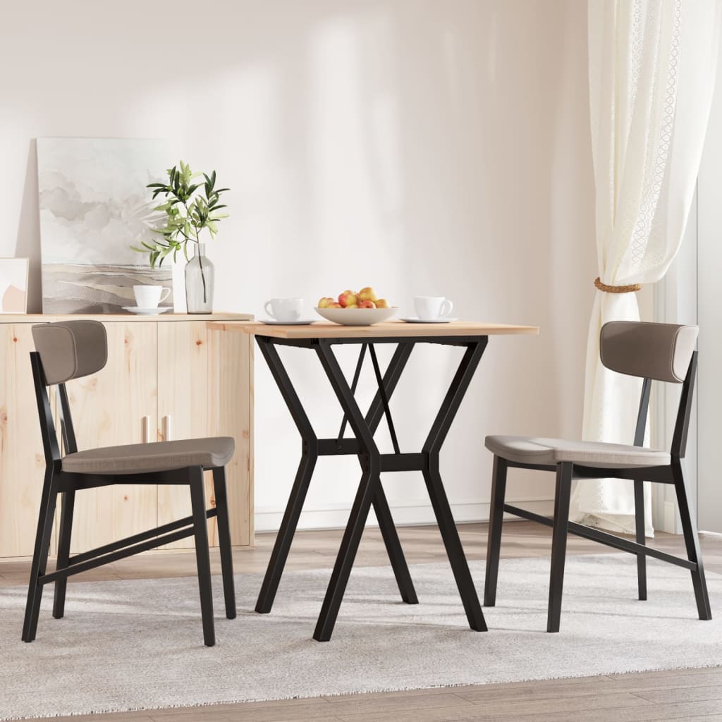 Eettafel Y-frame 70x70x75 cm massief grenenhout en staal is nu te koop bij PeponiXL, paradijselijk wonen!