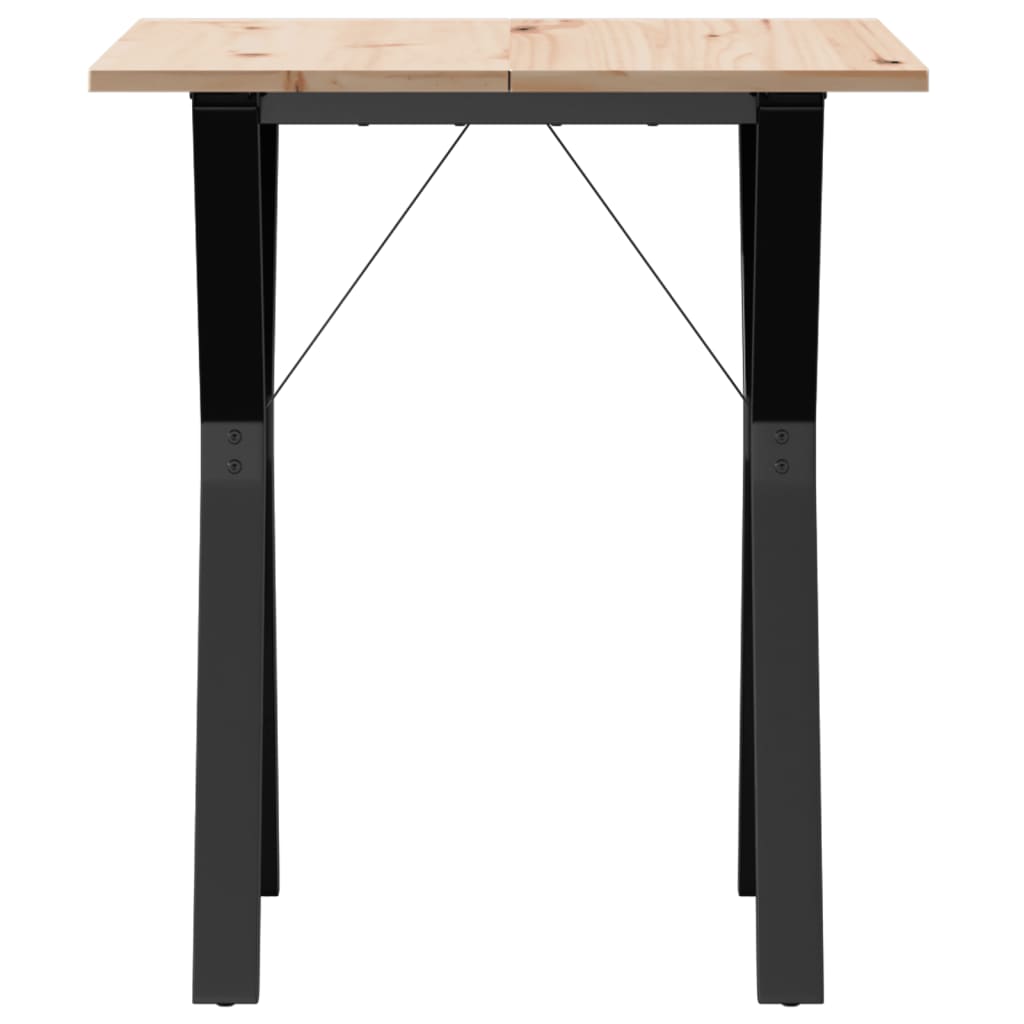Eettafel Y-frame 70x70x75 cm massief grenenhout en staal is nu te koop bij PeponiXL, paradijselijk wonen!