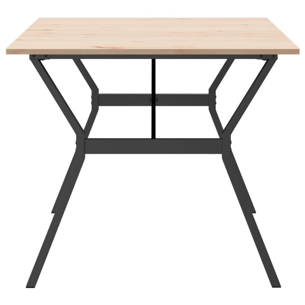 Eettafel Y-frame 180x90x75 cm massief grenenhout en staal is nu te koop bij PeponiXL, paradijselijk wonen!
