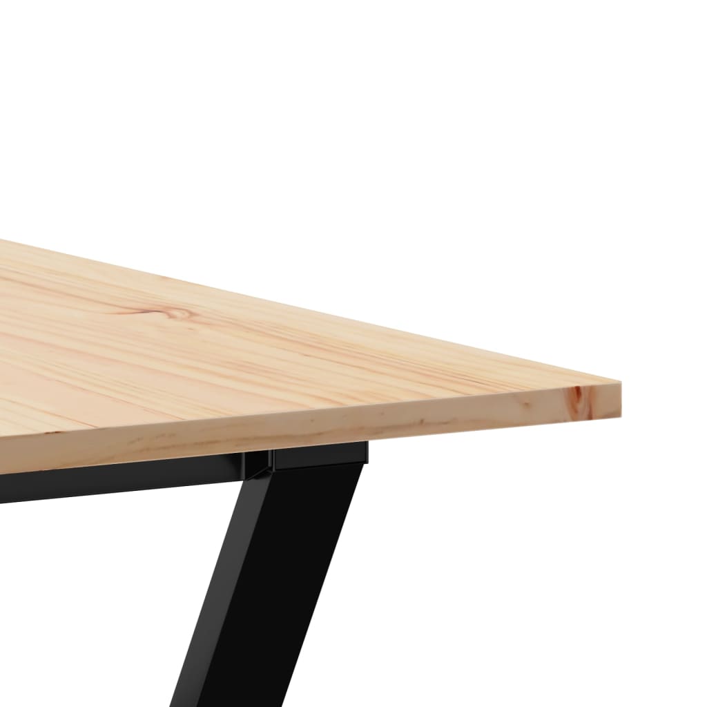 Eettafel Y-frame 180x90x75 cm massief grenenhout en staal is nu te koop bij PeponiXL, paradijselijk wonen!