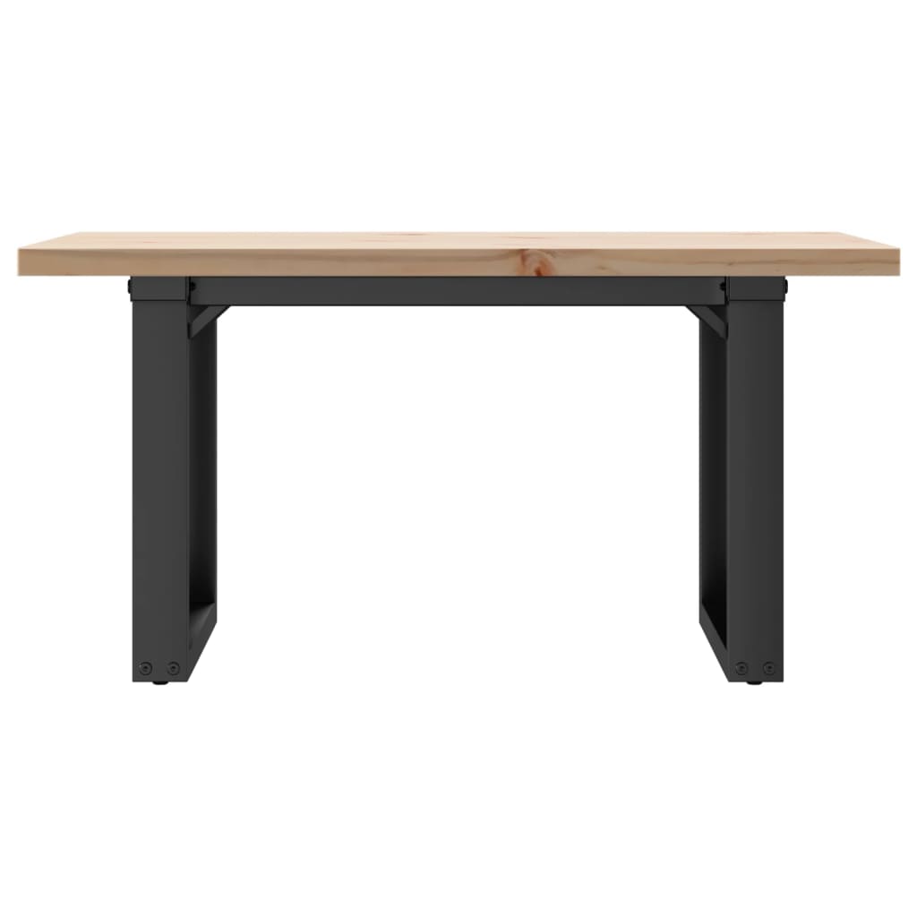 Salontafel O-frame 80x50x40,5 cm grenenhout en staal is nu te koop bij PeponiXL, paradijselijk wonen!