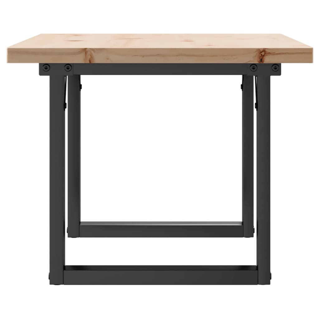 Salontafel O-frame 80x50x40,5 cm grenenhout en staal is nu te koop bij PeponiXL, paradijselijk wonen!