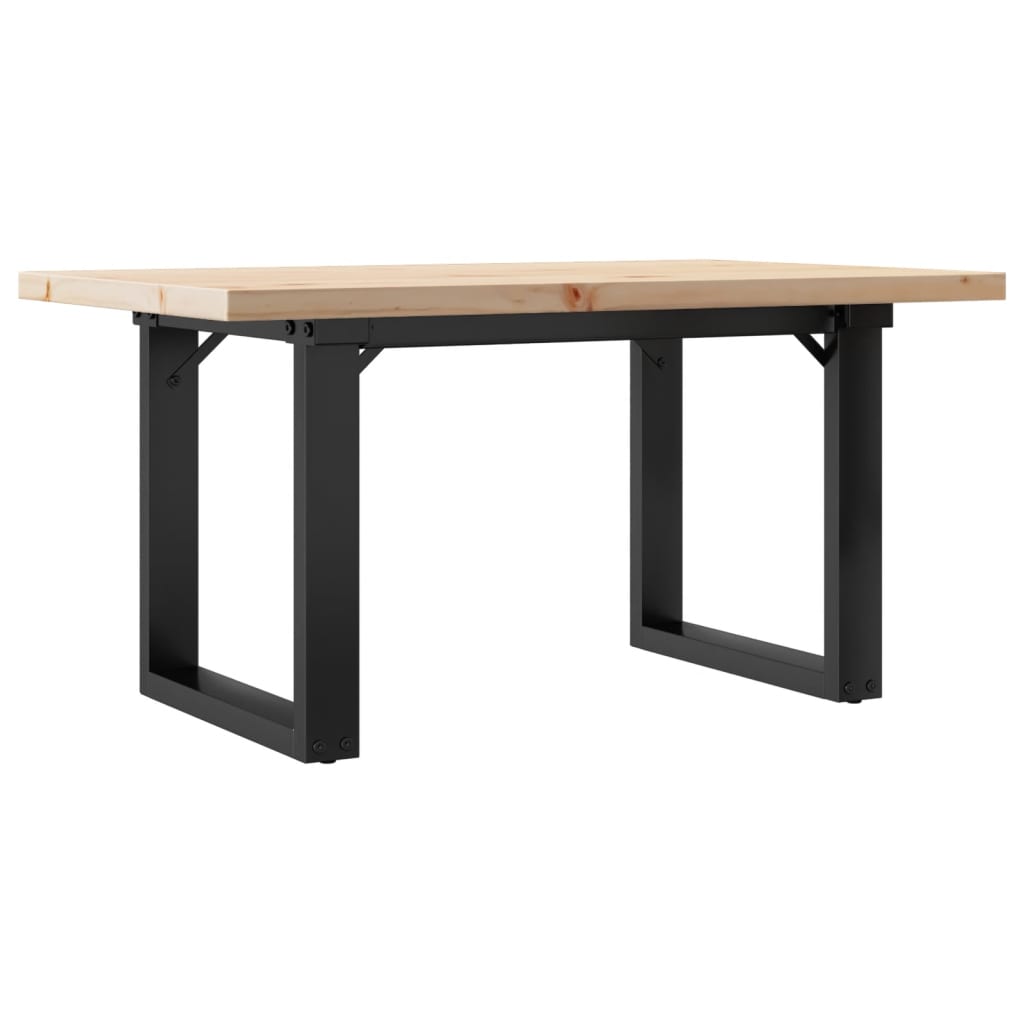 Salontafel O-frame 80x50x40,5 cm grenenhout en staal is nu te koop bij PeponiXL, paradijselijk wonen!