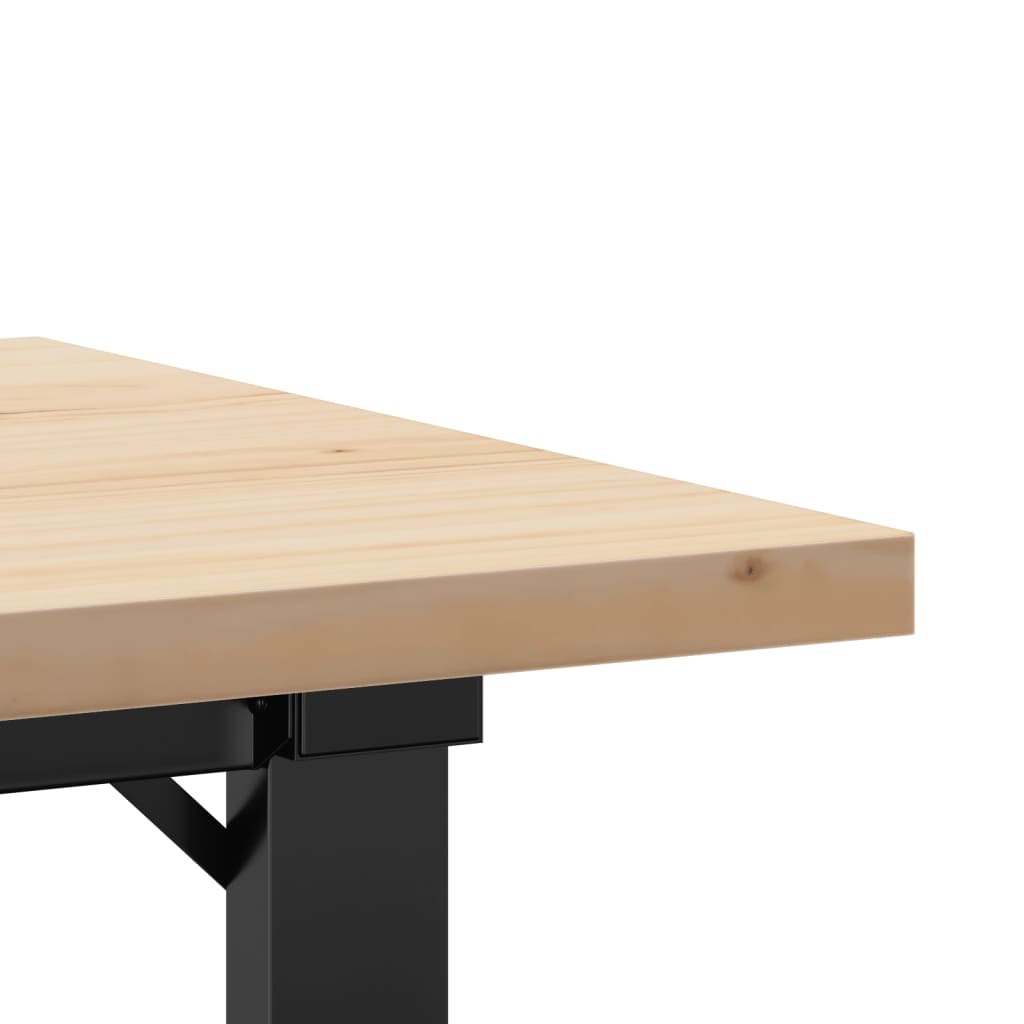 Salontafel O-frame 80x50x40,5 cm grenenhout en staal is nu te koop bij PeponiXL, paradijselijk wonen!