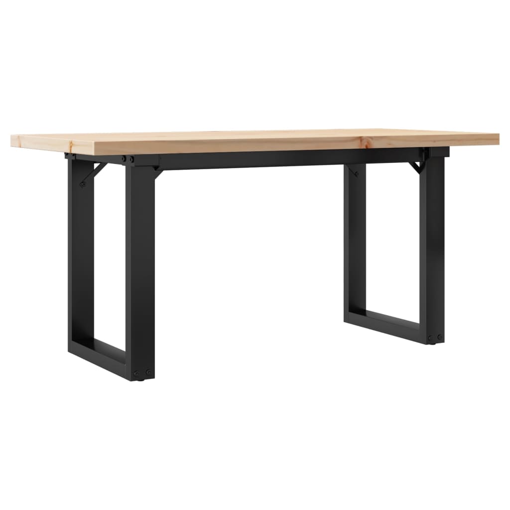 Salontafel O-frame 90x40x45,5 cm grenenhout en staal is nu te koop bij PeponiXL, paradijselijk wonen!