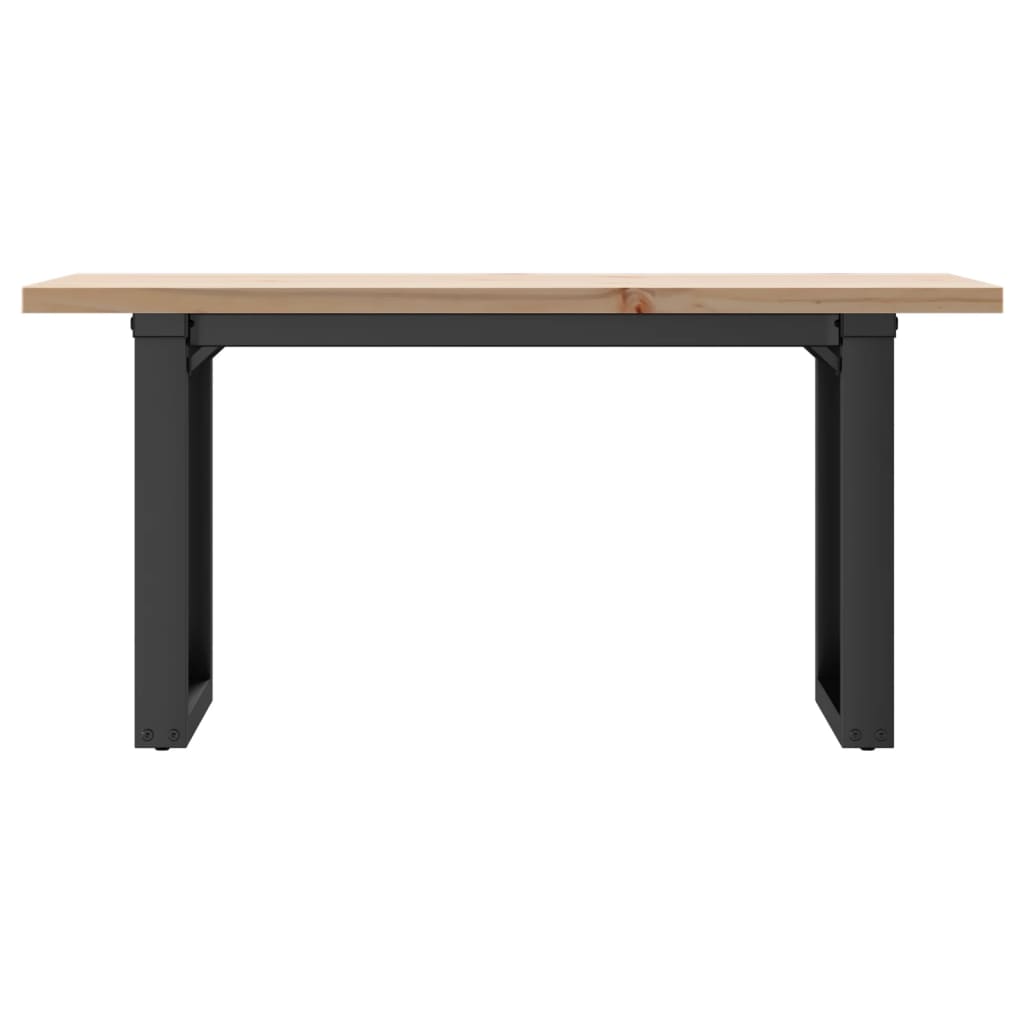 Salontafel O-frame 90x40x45,5 cm grenenhout en staal is nu te koop bij PeponiXL, paradijselijk wonen!