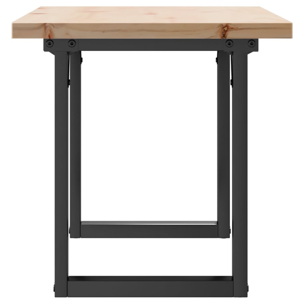 Salontafel O-frame 90x40x45,5 cm grenenhout en staal is nu te koop bij PeponiXL, paradijselijk wonen!