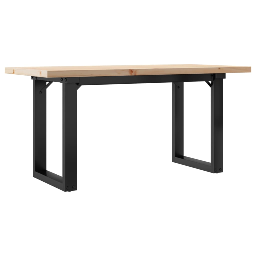 Salontafel O-frame 90x40x45,5 cm grenenhout en staal is nu te koop bij PeponiXL, paradijselijk wonen!