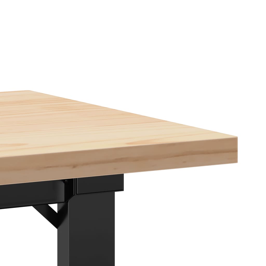 Salontafel O-frame 90x40x45,5 cm grenenhout en staal is nu te koop bij PeponiXL, paradijselijk wonen!