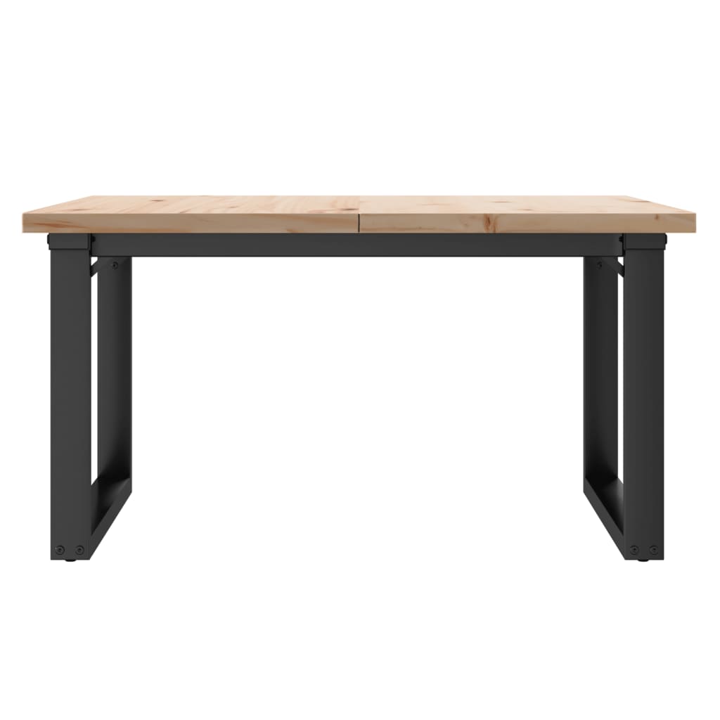 Salontafel O-frame 90x90x45,5 cm grenenhout en staal is nu te koop bij PeponiXL, paradijselijk wonen!