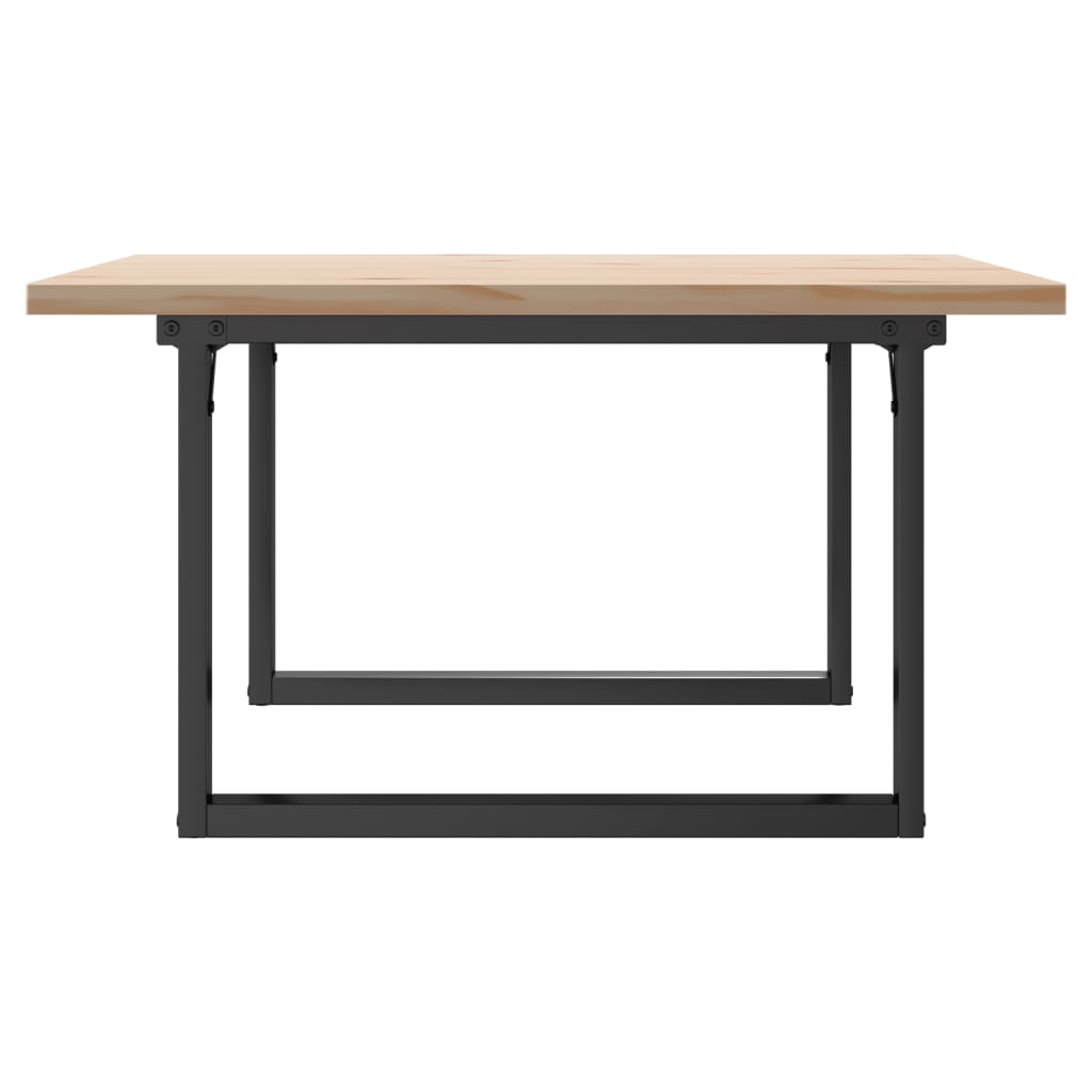 Salontafel O-frame 90x90x45,5 cm grenenhout en staal is nu te koop bij PeponiXL, paradijselijk wonen!