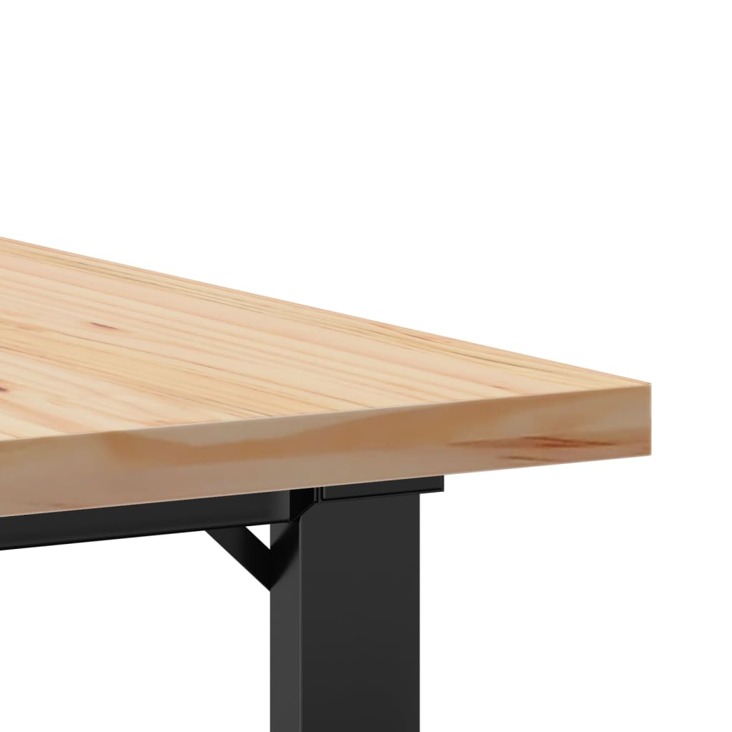 Salontafel O-frame 90x90x45,5 cm grenenhout en staal is nu te koop bij PeponiXL, paradijselijk wonen!