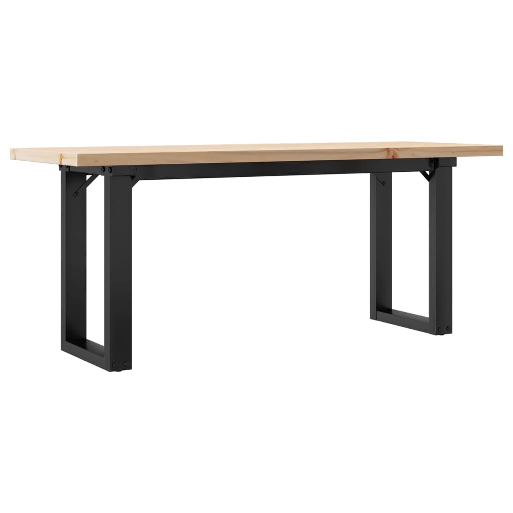 Salontafel O-frame 110x40x45,5 cm grenenhout en staal is nu te koop bij PeponiXL, paradijselijk wonen!