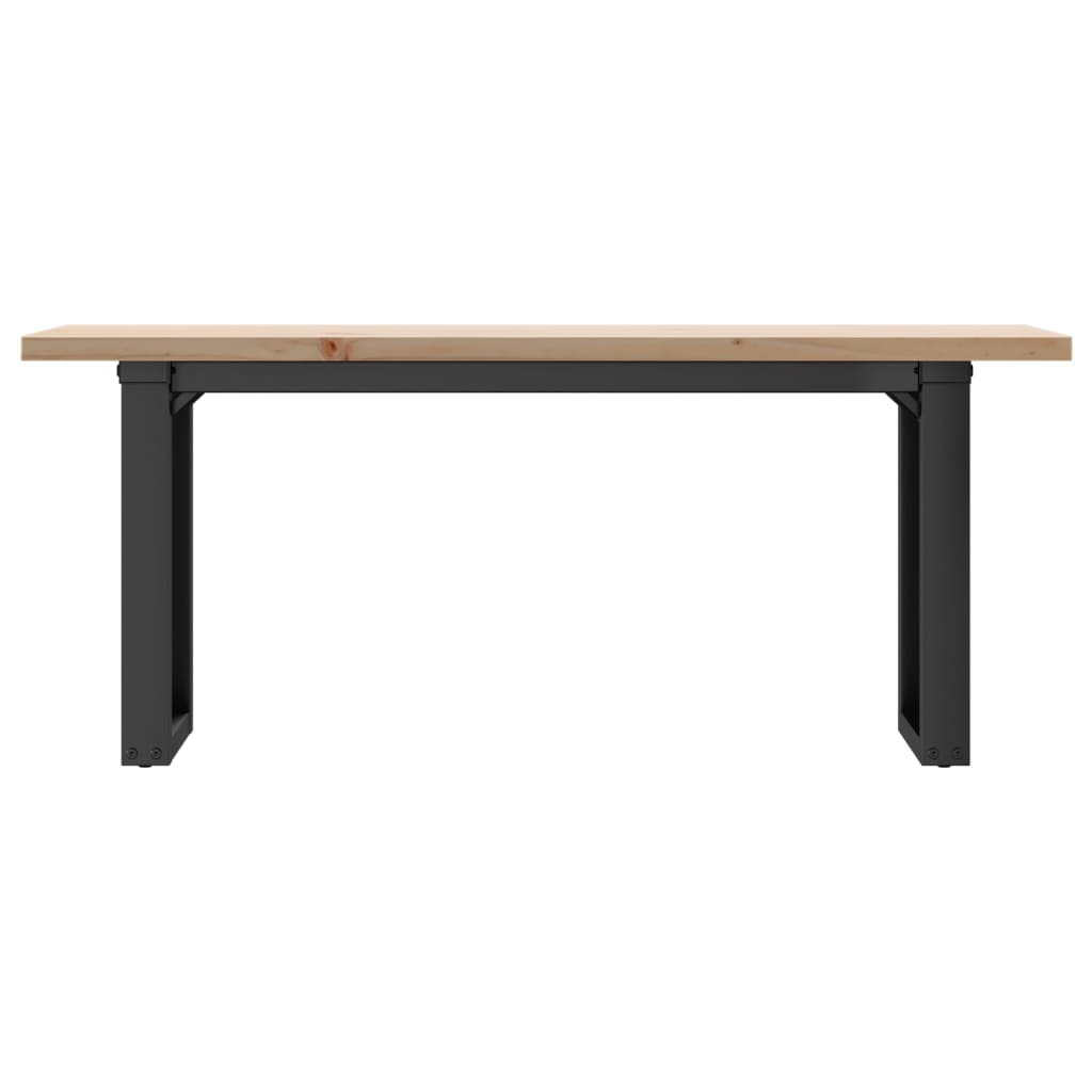 Salontafel O-frame 110x40x45,5 cm grenenhout en staal is nu te koop bij PeponiXL, paradijselijk wonen!