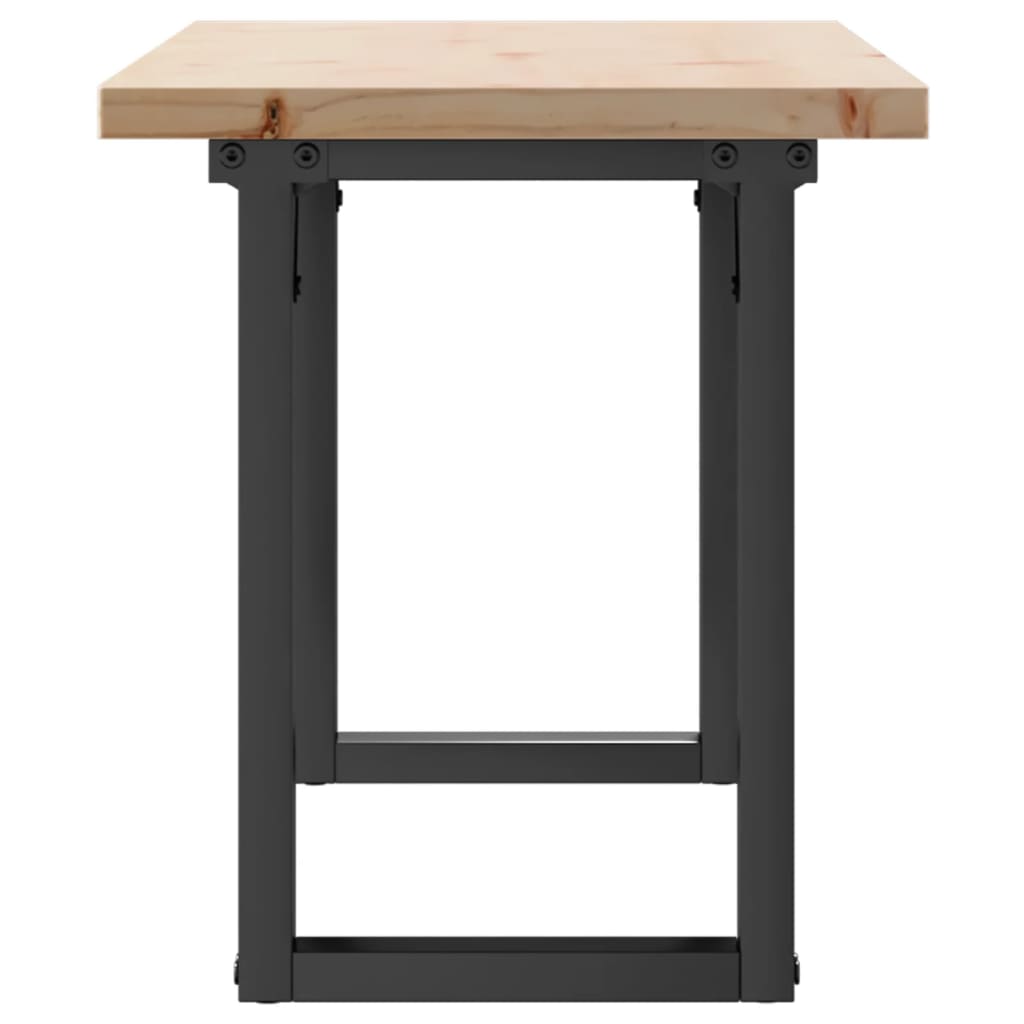 Salontafel O-frame 110x40x45,5 cm grenenhout en staal is nu te koop bij PeponiXL, paradijselijk wonen!