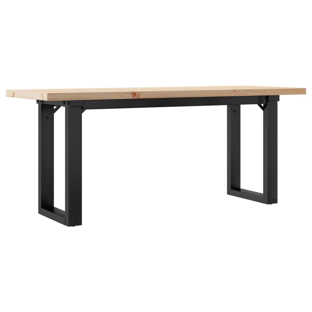 Salontafel O-frame 110x40x45,5 cm grenenhout en staal is nu te koop bij PeponiXL, paradijselijk wonen!