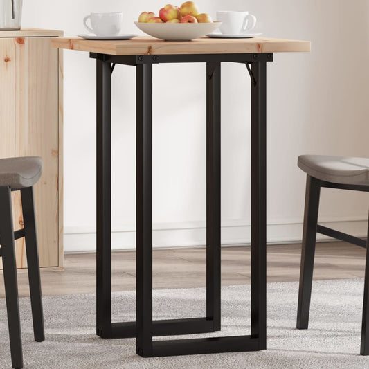 Eettafel O-frame 50x50x75,5 cm massief grenenhout en staal is nu te koop bij PeponiXL, paradijselijk wonen!