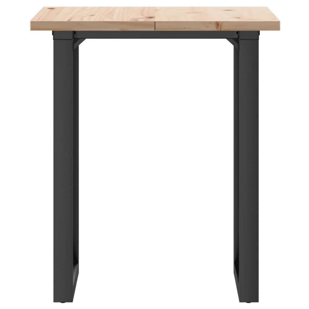 Eettafel O-frame 60x60x75,5 cm massief grenenhout en staal is nu te koop bij PeponiXL, paradijselijk wonen!