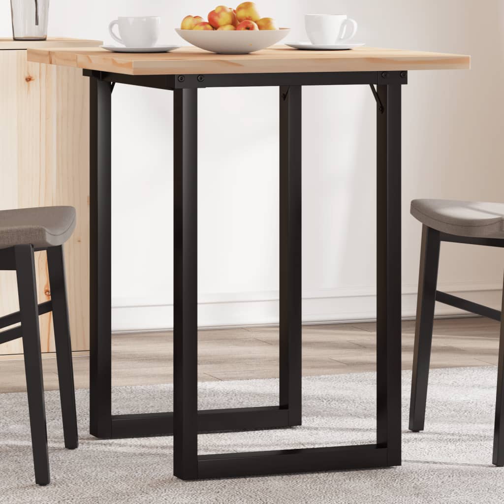 Eettafel O-frame 60x60x75,5 cm massief grenenhout en staal is nu te koop bij PeponiXL, paradijselijk wonen!