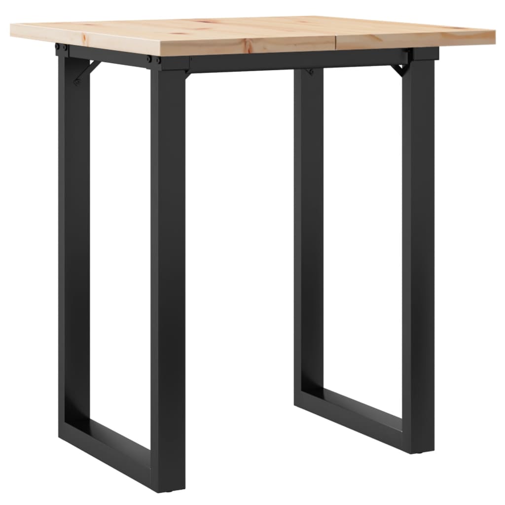 Eettafel O-frame 70x70x75,5 cm massief grenenhout en staal is nu te koop bij PeponiXL, paradijselijk wonen!