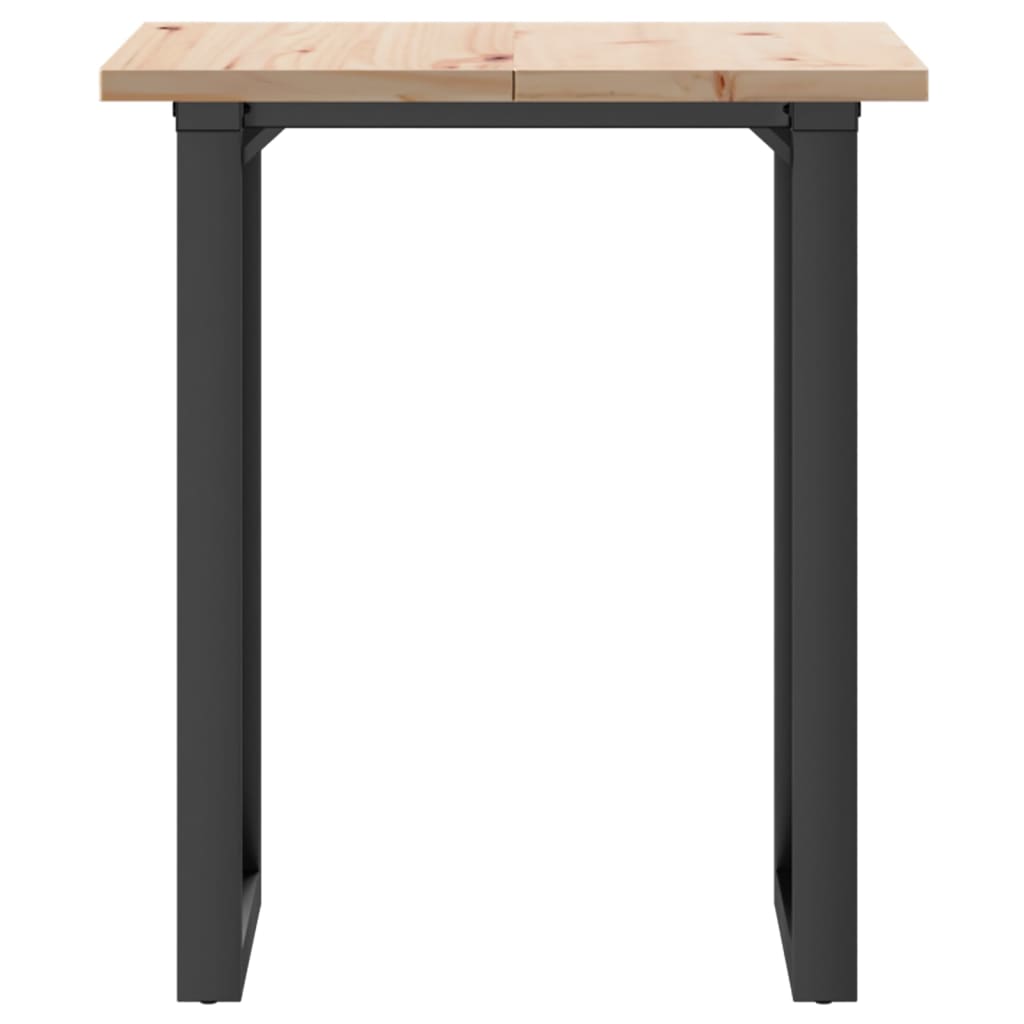 Eettafel O-frame 70x70x75,5 cm massief grenenhout en staal is nu te koop bij PeponiXL, paradijselijk wonen!