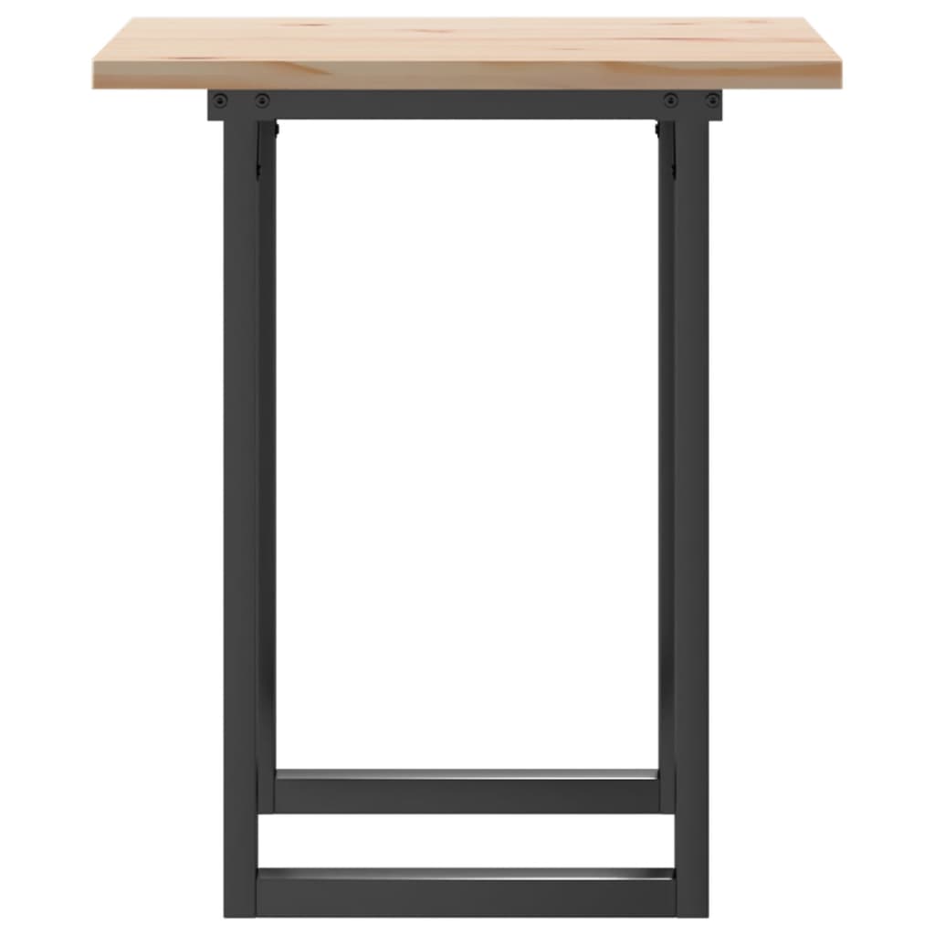 Eettafel O-frame 70x70x75,5 cm massief grenenhout en staal is nu te koop bij PeponiXL, paradijselijk wonen!