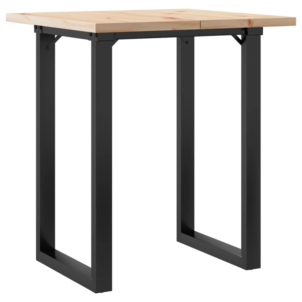 Eettafel O-frame 70x70x75,5 cm massief grenenhout en staal is nu te koop bij PeponiXL, paradijselijk wonen!