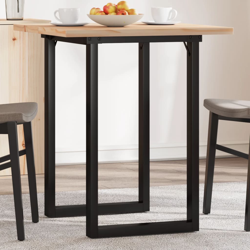 Eettafel O-frame 70x70x75,5 cm massief grenenhout en staal is nu te koop bij PeponiXL, paradijselijk wonen!