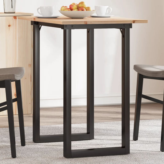 Eettafel O-frame 80x50x75,5 cm massief grenenhout en staal is nu te koop bij PeponiXL, paradijselijk wonen!