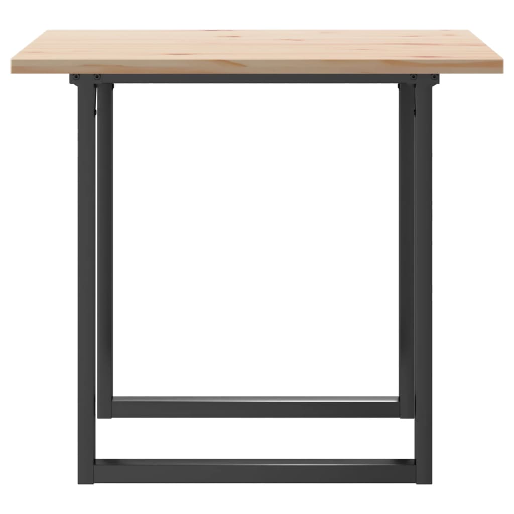 Eettafel O-frame 90x90x75,5 cm massief grenenhout en staal is nu te koop bij PeponiXL, paradijselijk wonen!