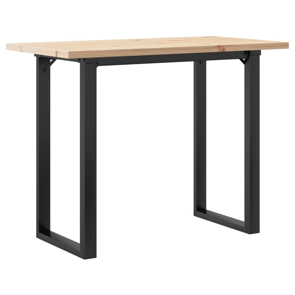 Eettafel O-frame 100x50x75,5 cm massief grenenhout en staal is nu te koop bij PeponiXL, paradijselijk wonen!