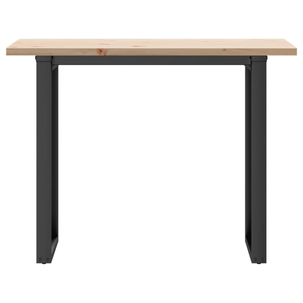 Eettafel O-frame 100x50x75,5 cm massief grenenhout en staal is nu te koop bij PeponiXL, paradijselijk wonen!