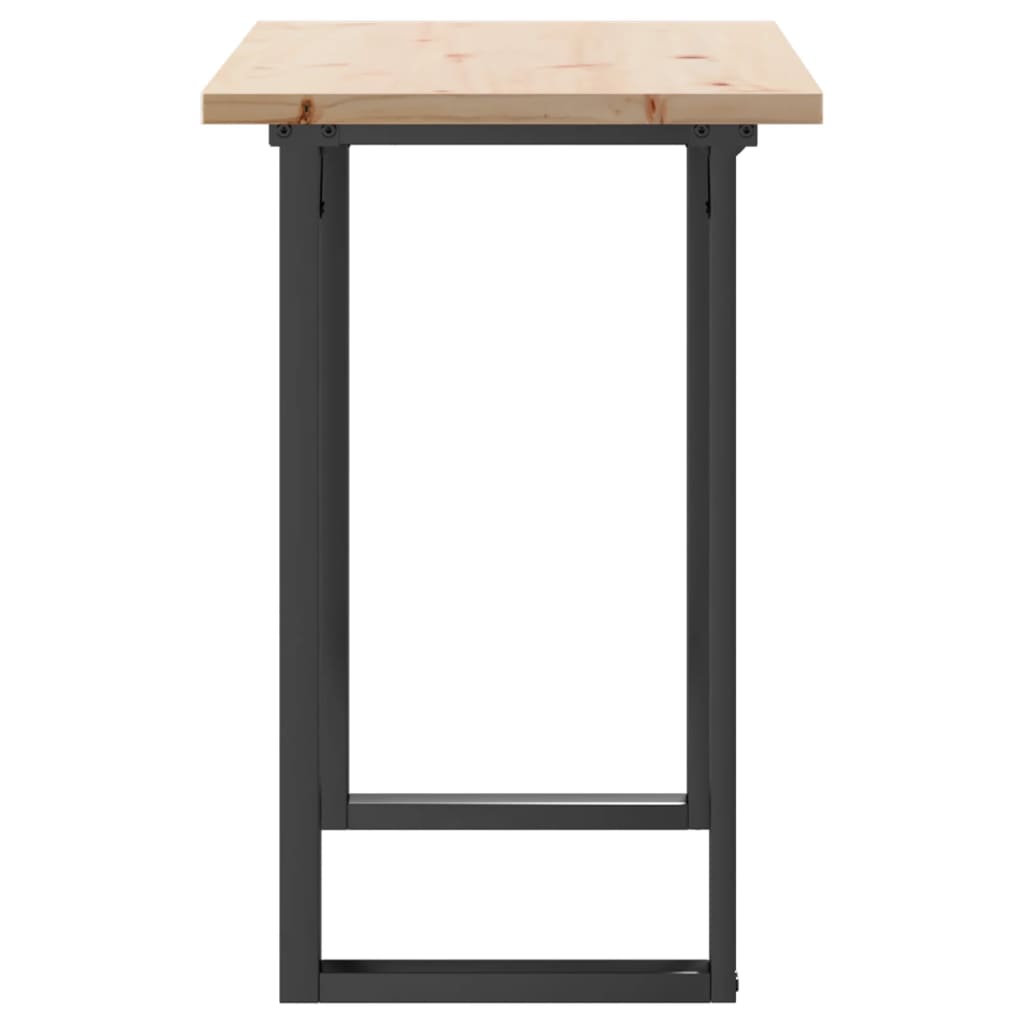Eettafel O-frame 100x50x75,5 cm massief grenenhout en staal is nu te koop bij PeponiXL, paradijselijk wonen!