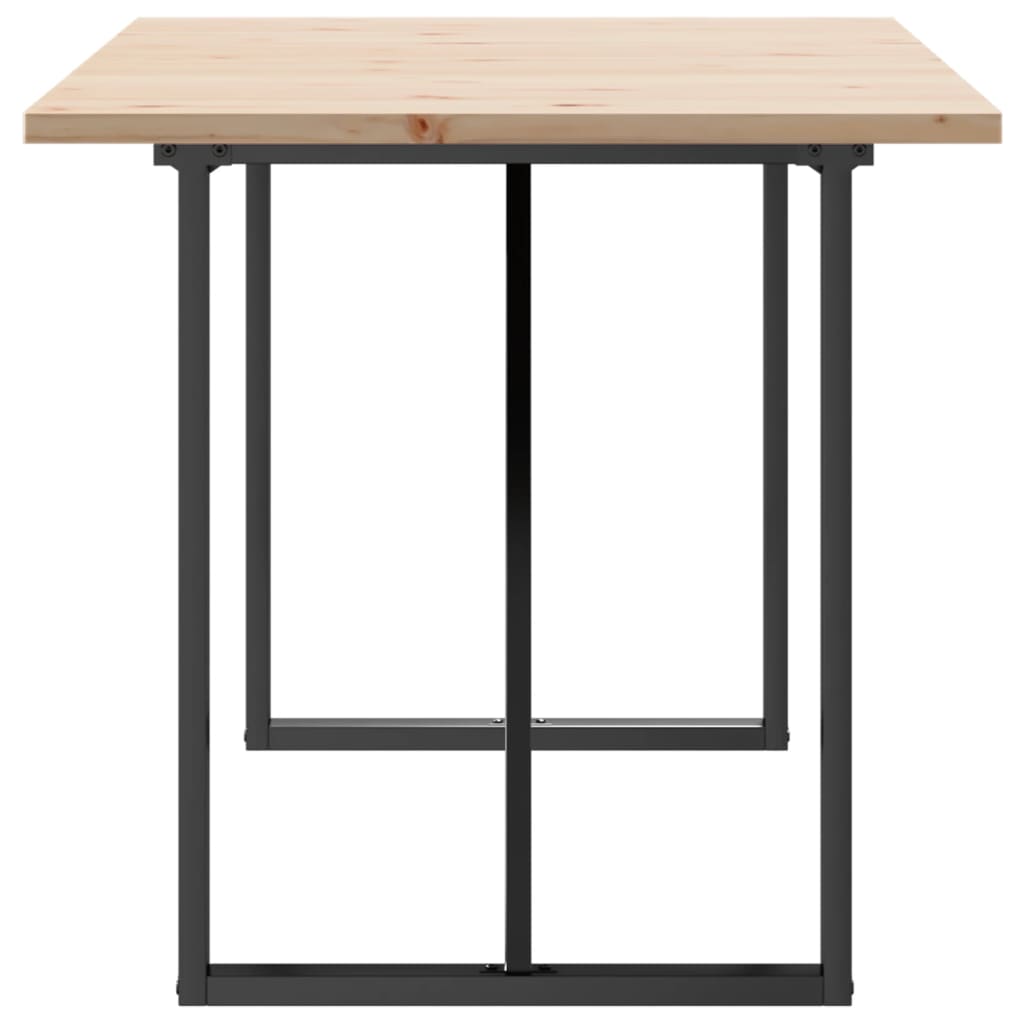 Eettafel O-frame 140x80x75,5 cm massief grenenhout en staal is nu te koop bij PeponiXL, paradijselijk wonen!