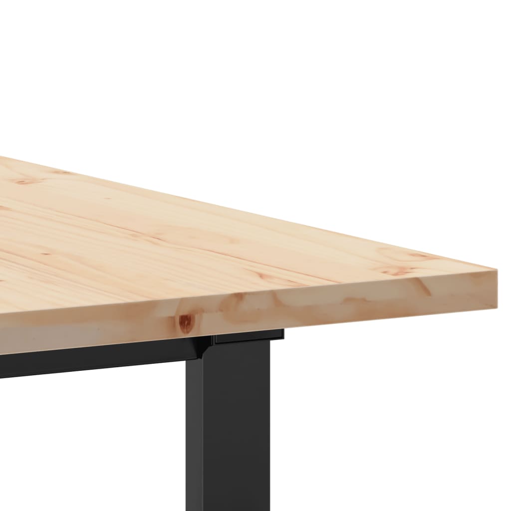 Eettafel O-frame 140x80x75,5 cm massief grenenhout en staal is nu te koop bij PeponiXL, paradijselijk wonen!