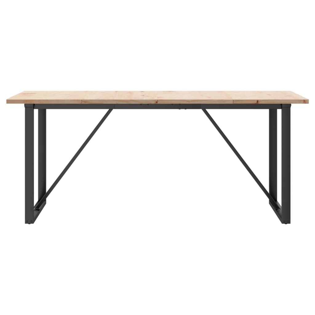 Eettafel O-frame 180x90x75,5 cm massief grenenhout en staal is nu te koop bij PeponiXL, paradijselijk wonen!
