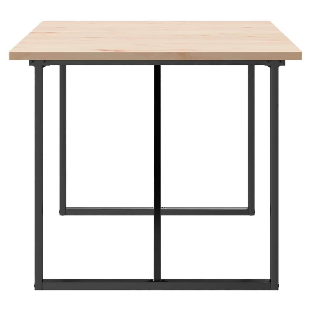 Eettafel O-frame 180x90x75,5 cm massief grenenhout en staal is nu te koop bij PeponiXL, paradijselijk wonen!