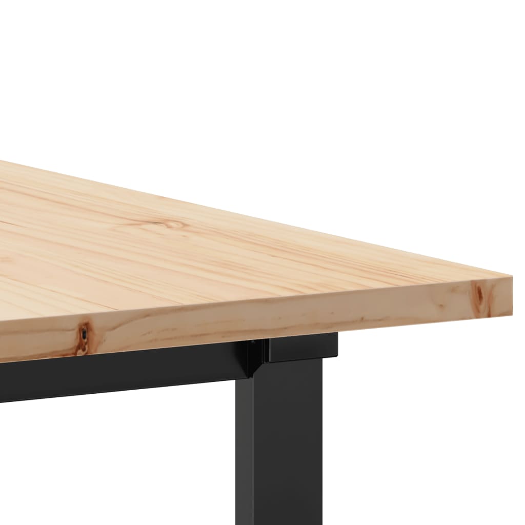 Eettafel O-frame 180x90x75,5 cm massief grenenhout en staal is nu te koop bij PeponiXL, paradijselijk wonen!