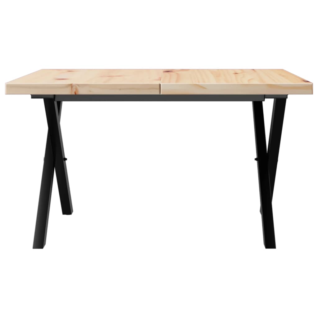 Salontafel X-frame 60x60x40,5 cm grenenhout en staal is nu te koop bij PeponiXL, paradijselijk wonen!