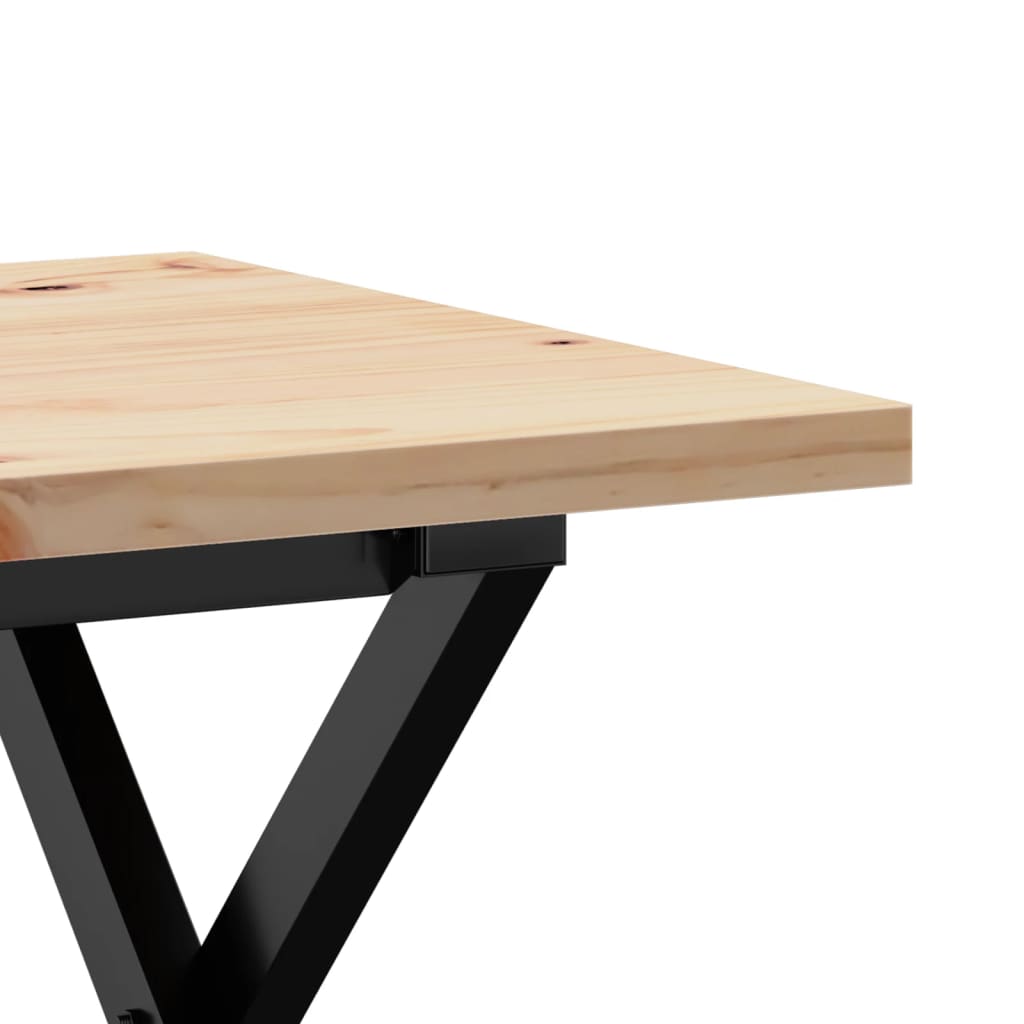 Salontafel X-frame 80x50x40,5 cm grenenhout en staal is nu te koop bij PeponiXL, paradijselijk wonen!