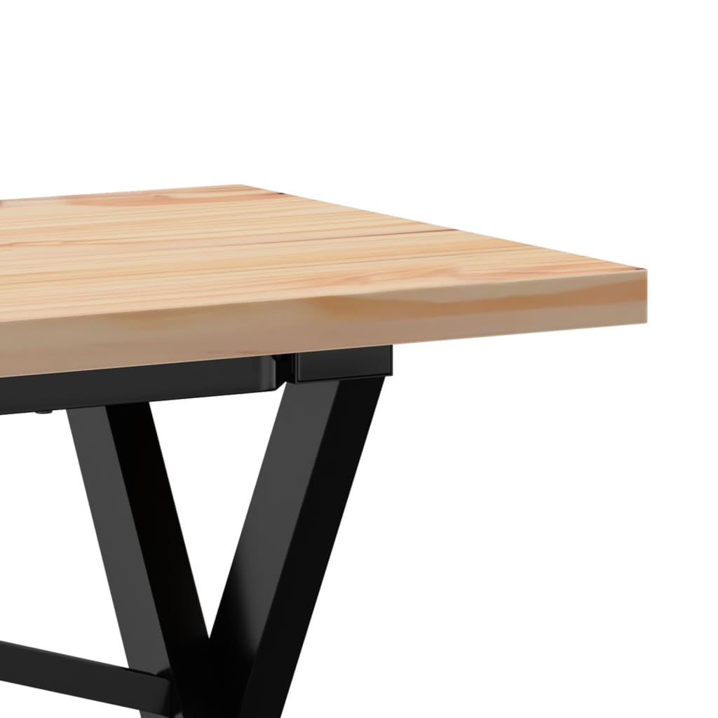 Salontafel X-frame 160x40x45,5 cm grenenhout en staal is nu te koop bij PeponiXL, paradijselijk wonen!