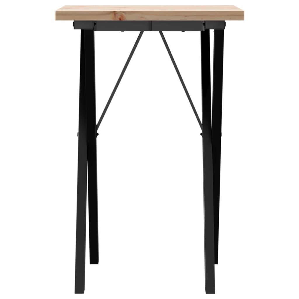 Eettafel X-frame 50x50x75,5 cm massief grenenhout en staal is nu te koop bij PeponiXL, paradijselijk wonen!