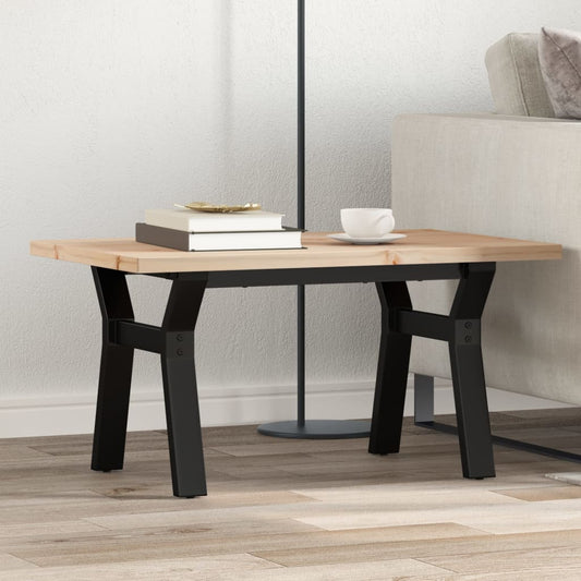 Salontafel Y-frame 80x50x40,5 cm grenenhout en staal is nu te koop bij PeponiXL, paradijselijk wonen!