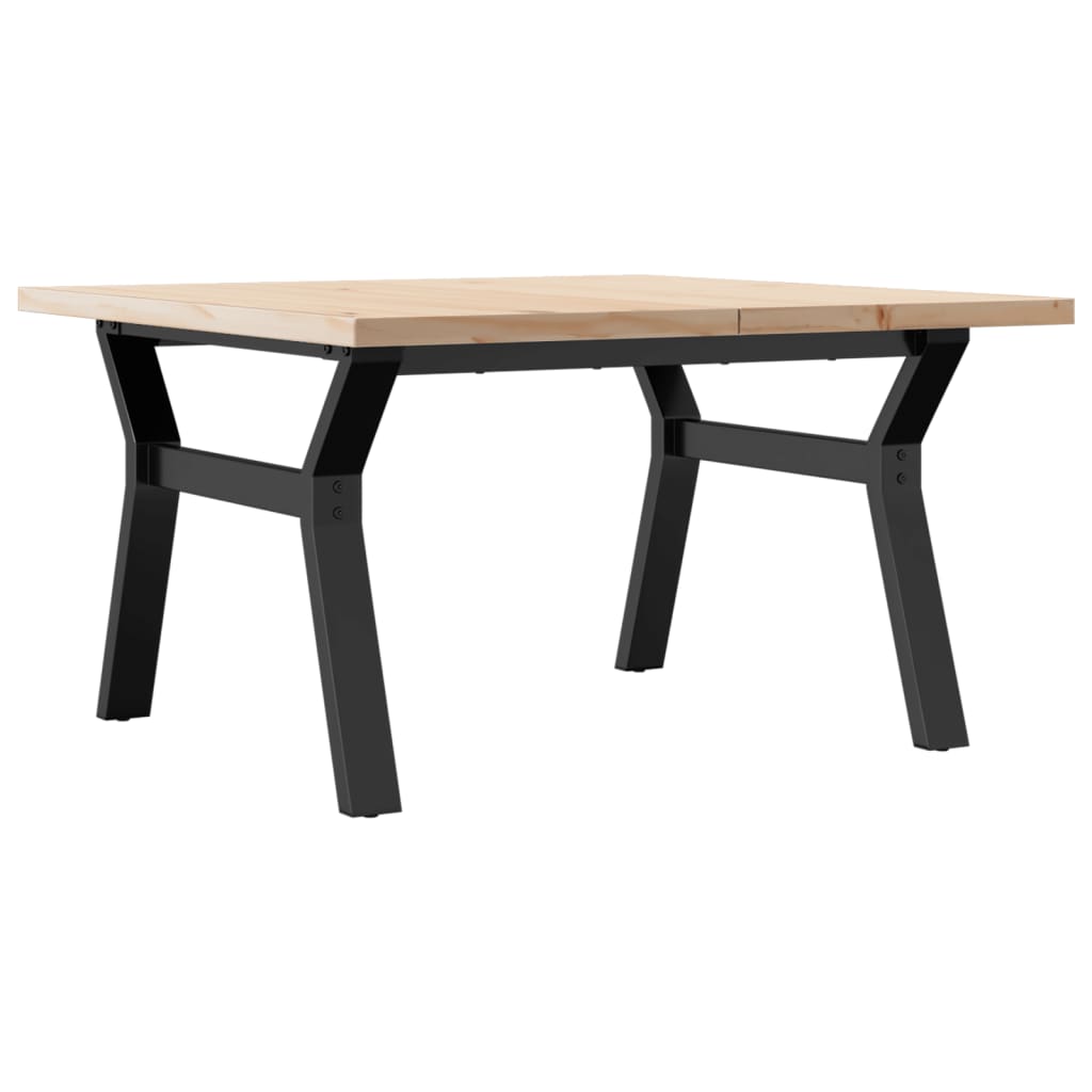 Salontafel Y-frame 80x80x45,5 cm grenenhout en staal is nu te koop bij PeponiXL, paradijselijk wonen!