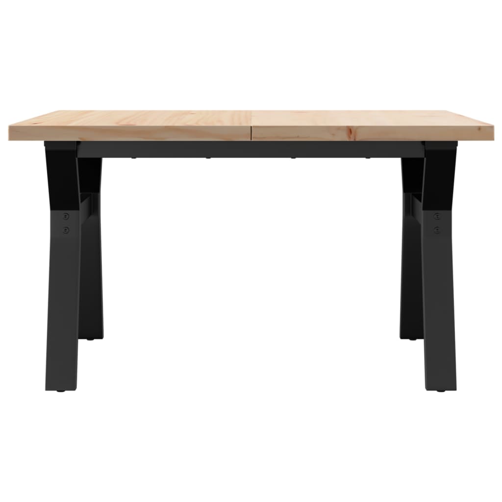 Salontafel Y-frame 80x80x45,5 cm grenenhout en staal is nu te koop bij PeponiXL, paradijselijk wonen!