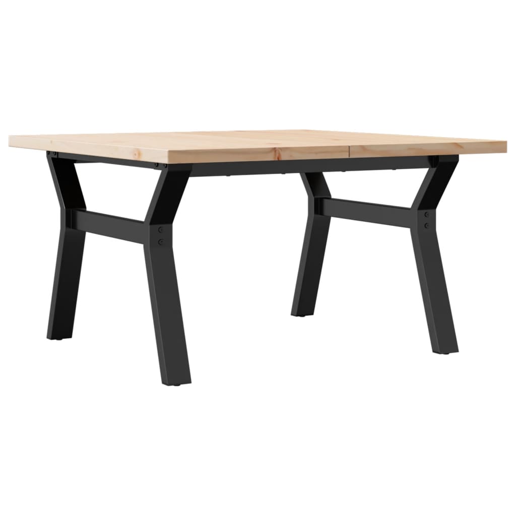 Salontafel Y-frame 80x80x45,5 cm grenenhout en staal is nu te koop bij PeponiXL, paradijselijk wonen!