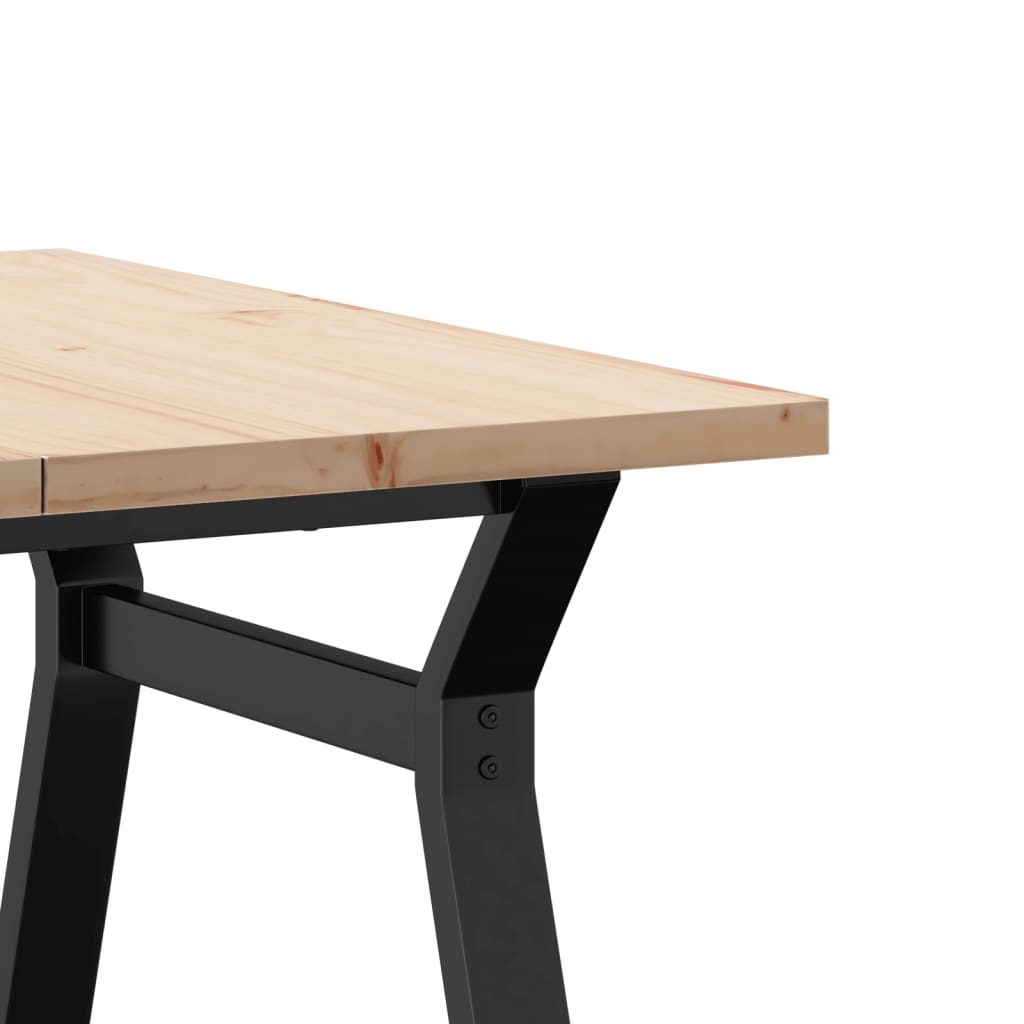 Salontafel Y-frame 80x80x45,5 cm grenenhout en staal is nu te koop bij PeponiXL, paradijselijk wonen!