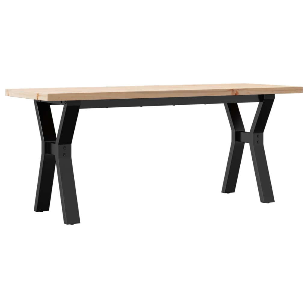Salontafel Y-frame 110x40x45,5 cm grenenhout en staal is nu te koop bij PeponiXL, paradijselijk wonen!