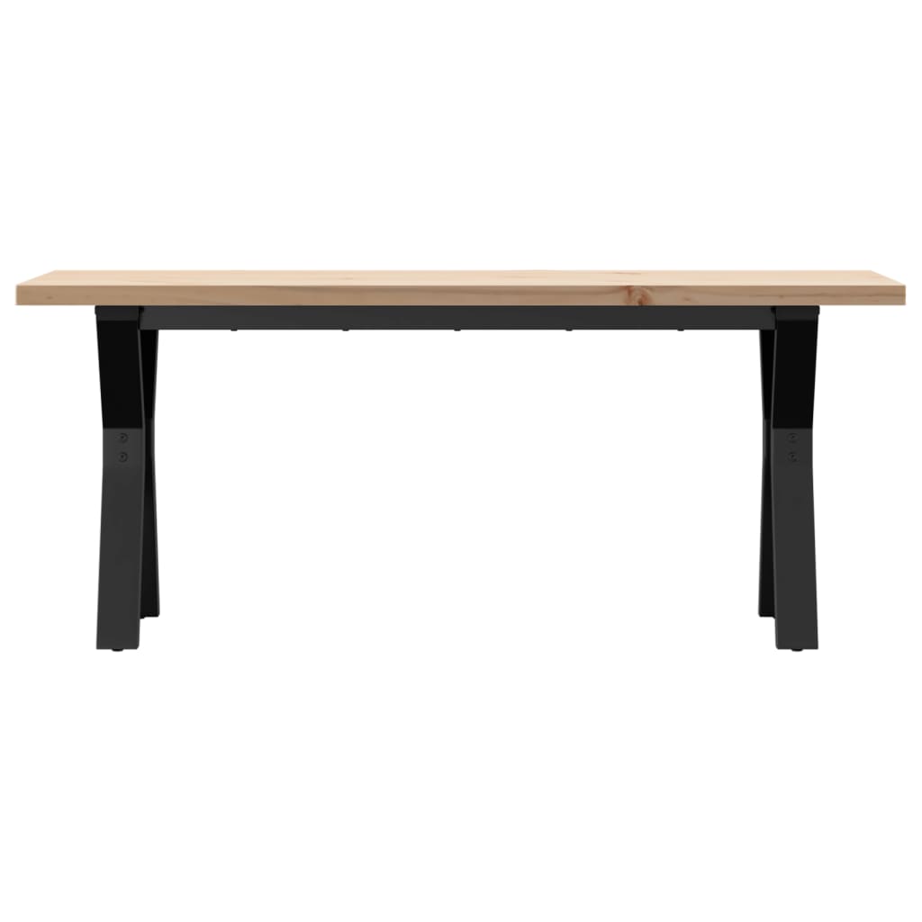 Salontafel Y-frame 110x40x45,5 cm grenenhout en staal is nu te koop bij PeponiXL, paradijselijk wonen!