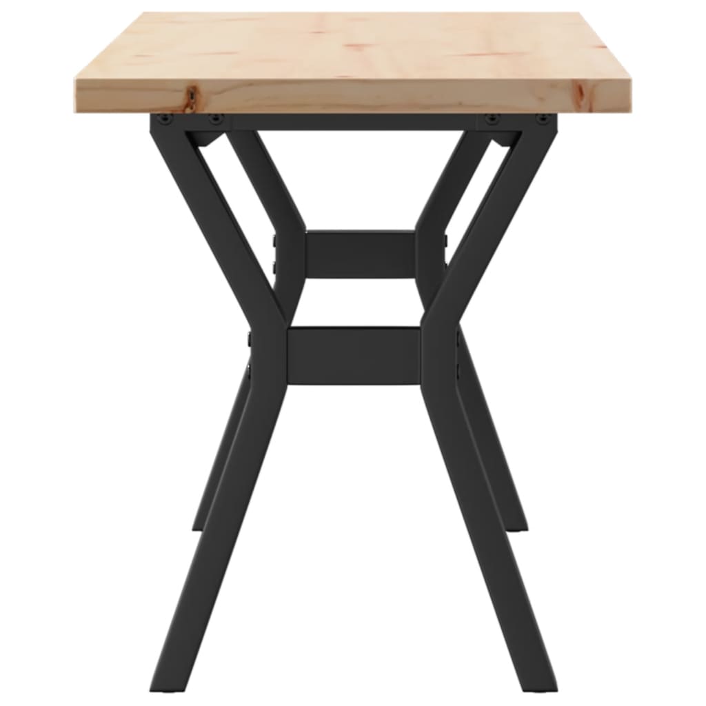 Salontafel Y-frame 110x40x45,5 cm grenenhout en staal is nu te koop bij PeponiXL, paradijselijk wonen!